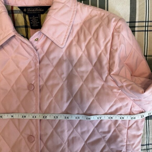 Brooks Brothers Pink Quilted Nova Check Plaid  Lined Jacket Size 10 Old Money - Picture 10 of 10